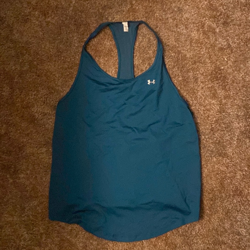 Turquoise under armor tank top size large